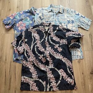 Bundle lot three Cooke street Hawaiian aloha shirts vintage all M excellent